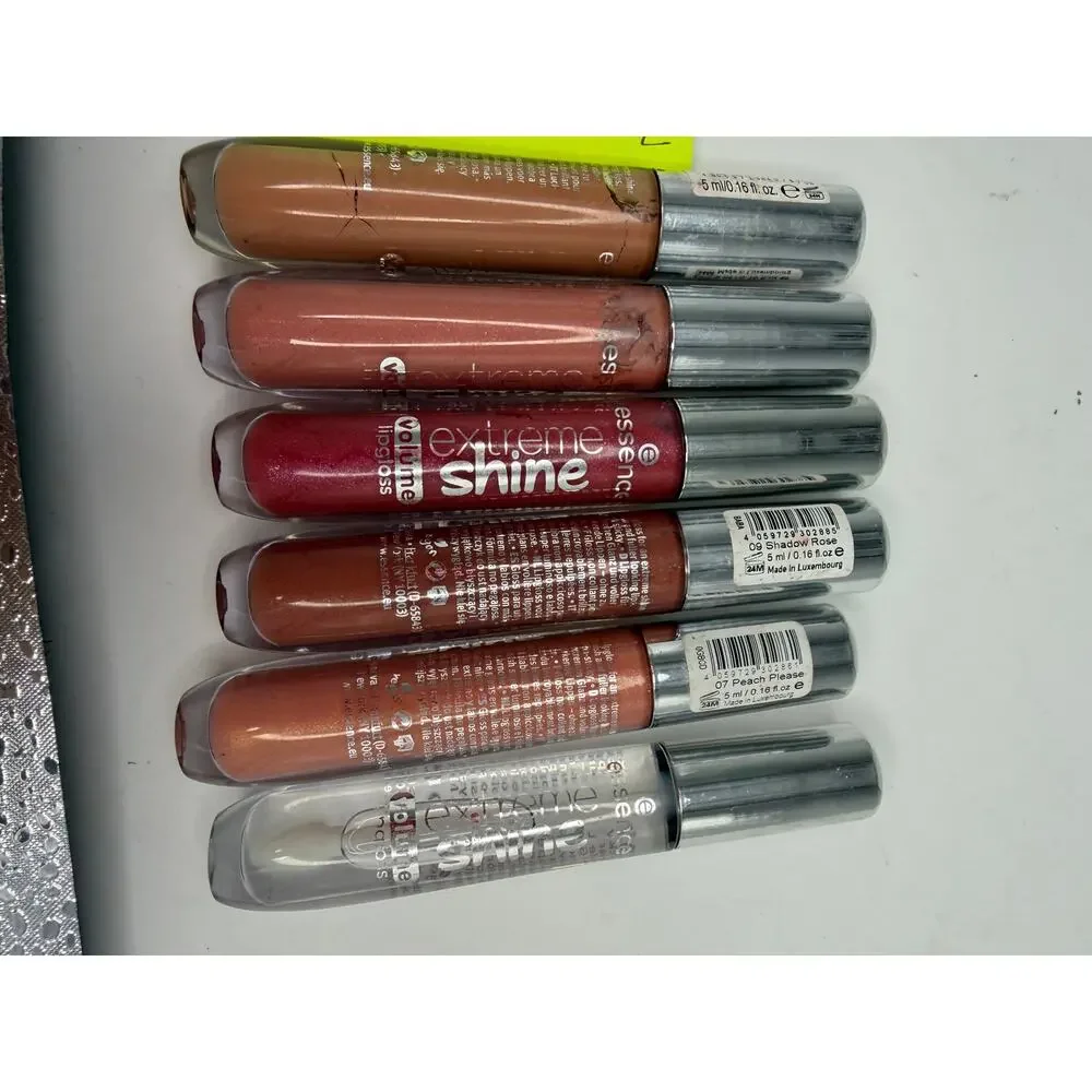 Essence Extreme Shine Volume Lip Gloss Lot of 6 Assorted Shades 5ml